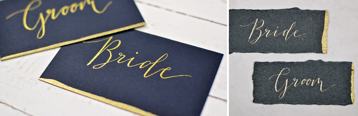 Black Place Cards | Handwritten Place Cards | Wedding Place Cards | Tented  Cards | Escort Cards | Wedding Calligraphy | Table Tent Gold