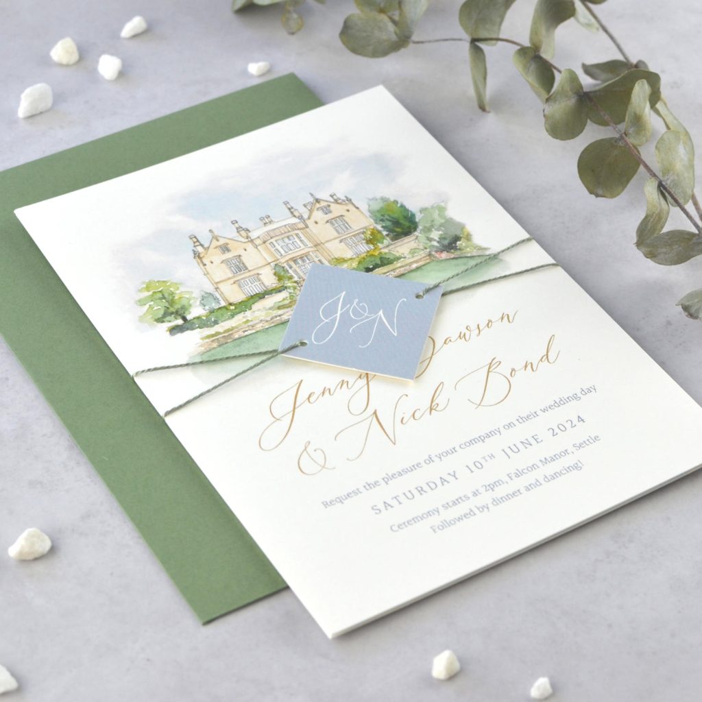 Venue Illustration wedding invitation