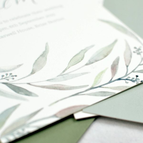 Eucalyptus wedding invitation