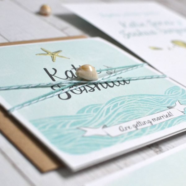 Beach wedding invitation