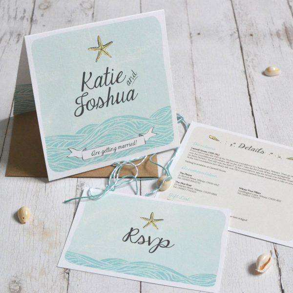 Beach wedding invitation