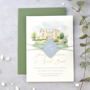 Venue Illustration wedding invitation