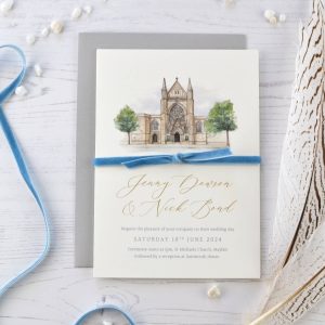 Venue Illustration wedding stationery