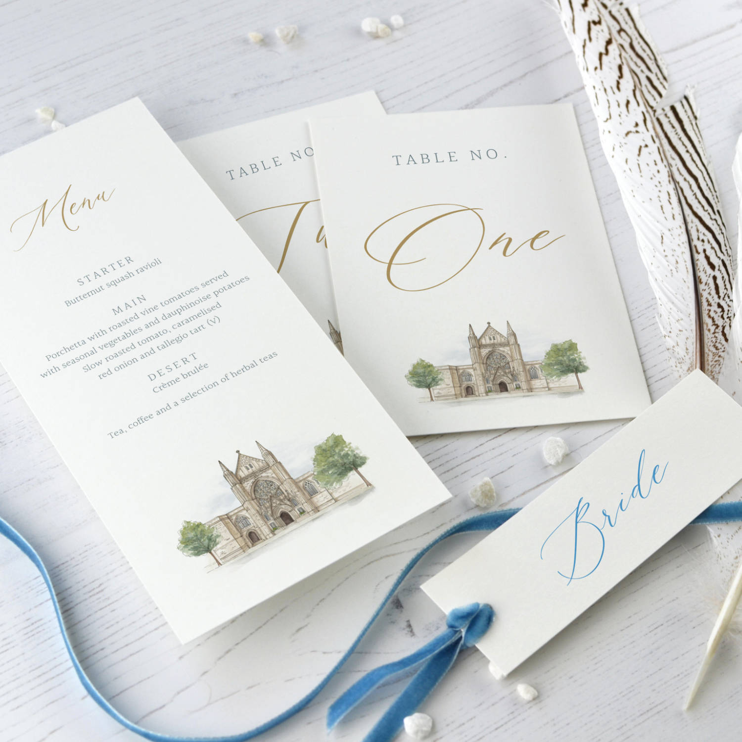 Venue Illustration wedding stationery
