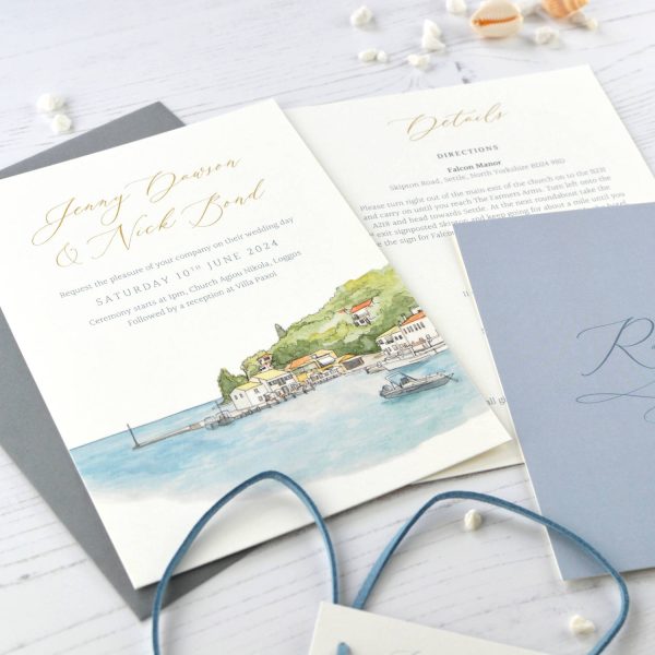 Destination wedding invitation