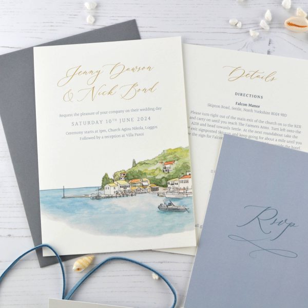 Destination wedding invitation