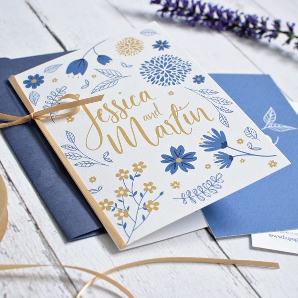 floral wedding invitation