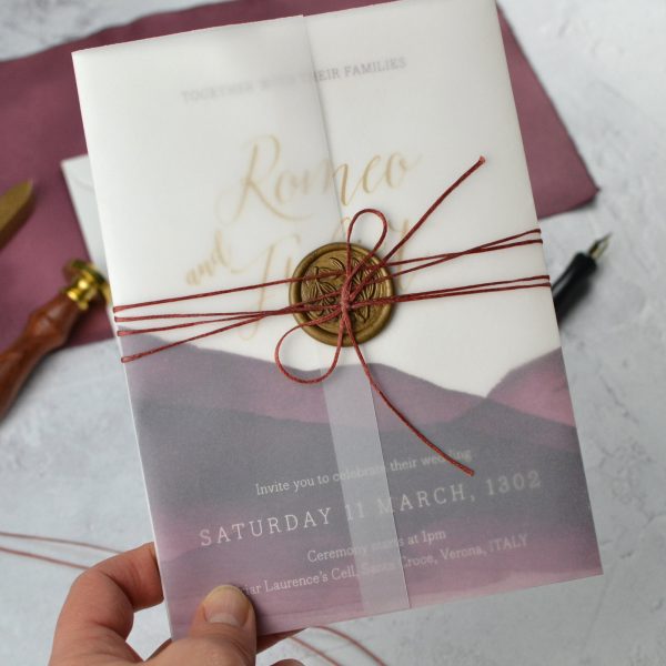 watercolour wedding invitation