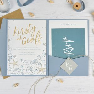 Coastal wedding invitation