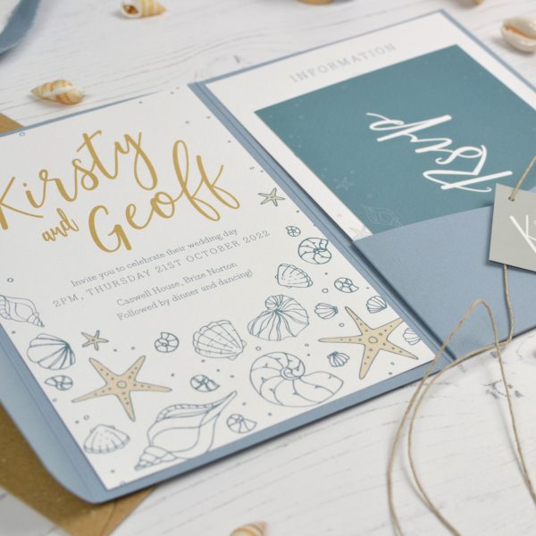 Coastal wedding invitation