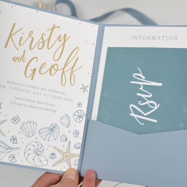 Coastal wedding invitation