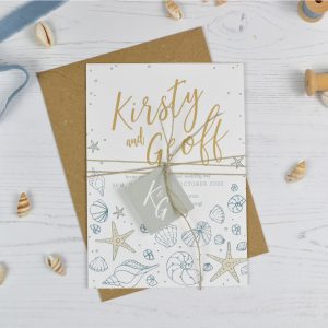 Coastal wedding invitation