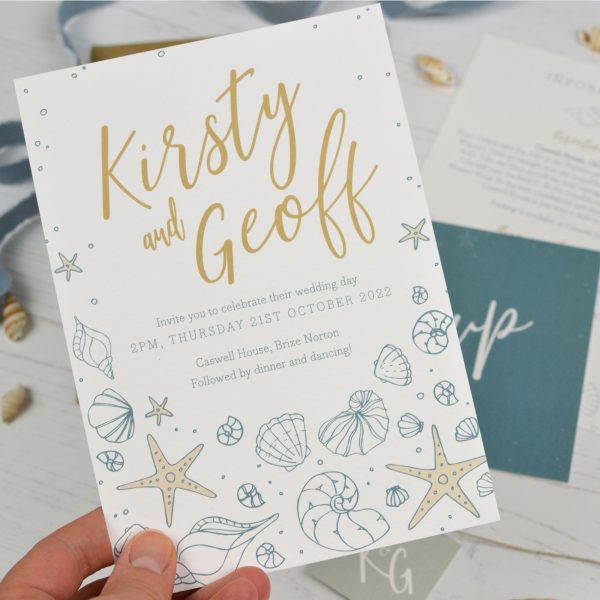 Coastal wedding invitation