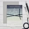 Watercolour striped wedding invitation